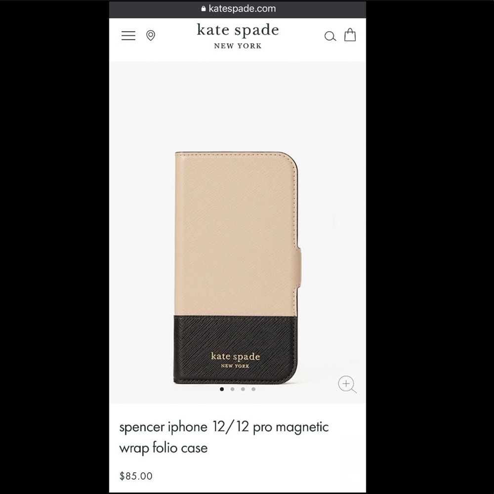 NWOT Kate Spade Magnetic Wrap Folio Case